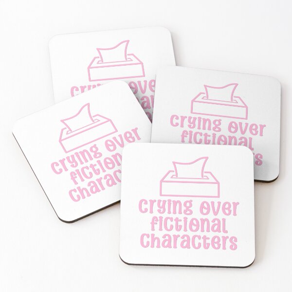 Item preview, Crying Over Fictional Characters Pink Book Sticker designed and sold by ThePoisonPen.