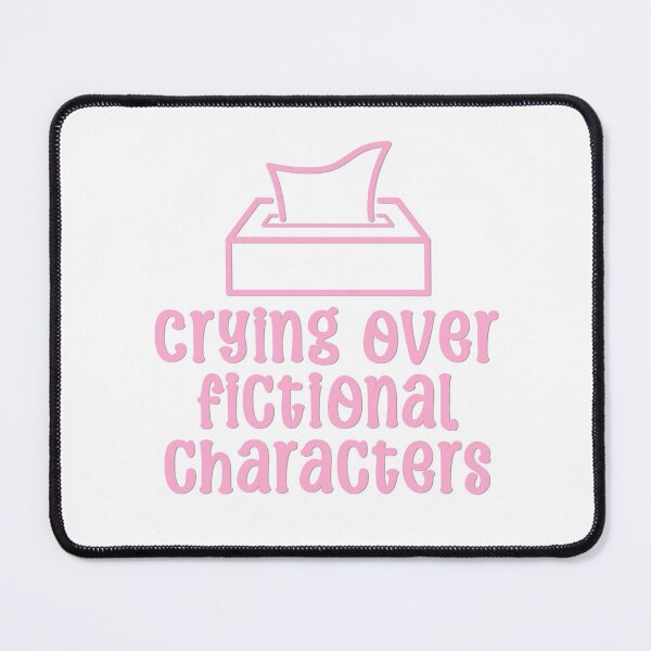Item preview, Crying Over Fictional Characters Pink Book Sticker designed and sold by ThePoisonPen.
