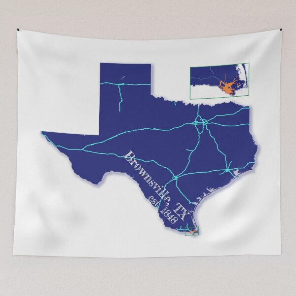 Item preview, Brownsville, TX [Blue] designed and sold by PhilbonianDezin.