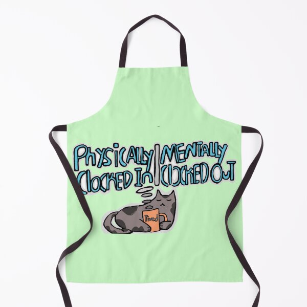 Item preview, “Physically Clocked In | Mentally Clocked Out” Gray Cat – Sleepy Workday Mood Design designed and sold by Cherry Prism Designs.