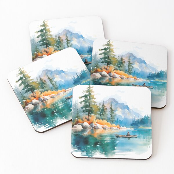 Item preview, Mountain Calm Canoe - Watercolor designed and sold by Daniel Wampler.