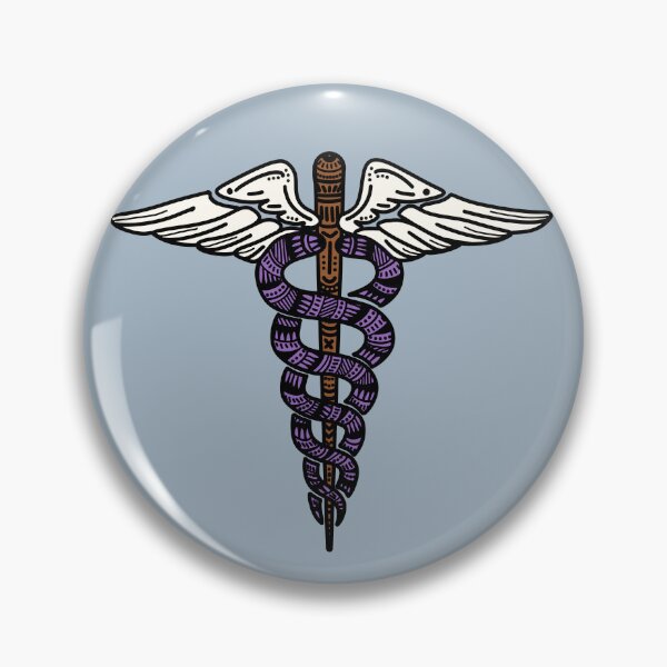 Item preview, Purple - Staff of Caduceus designed and sold by Mostly Medical.