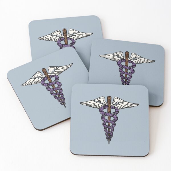 Item preview, Purple - Staff of Caduceus designed and sold by Mostly Medical.