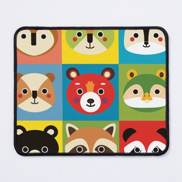 Item preview, Cute Animal Grid - Funny Colorful Cartoon Animal Sticker designed and sold by Arthoughts.