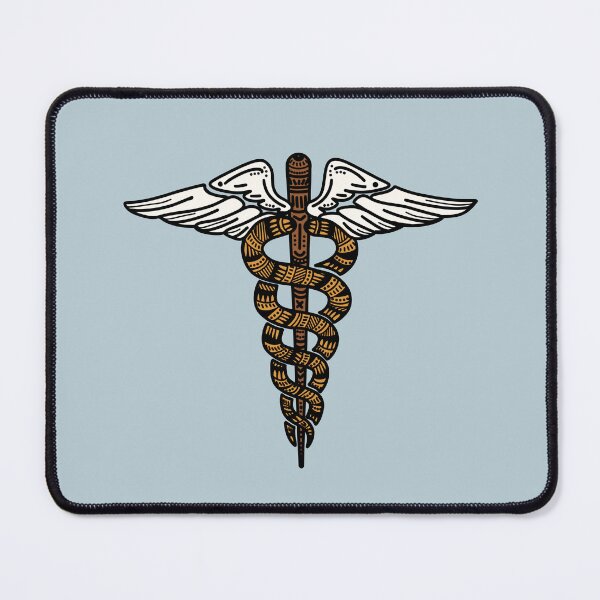 Item preview, Yellow/Gold - Staff of Caduceus designed and sold by Mostly Medical.