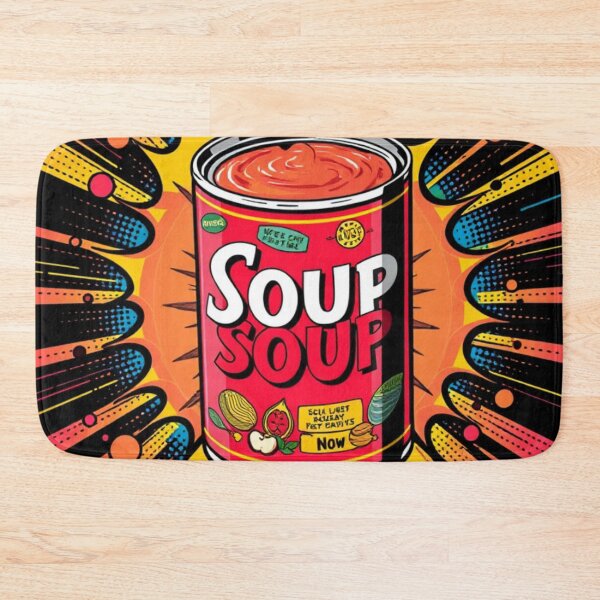 Artikelvorschau, Bunte Pop-Art-Stil Illustration einer Dose Suppe entworfen und verkauft von Rue Market.