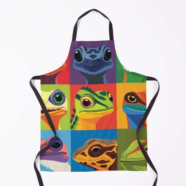 Item preview, Colorful Reptile Grid - Funny Gecko & Lizard Sticker designed and sold by Arthoughts.