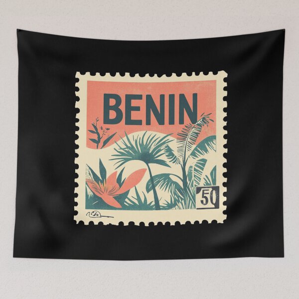 Item preview, Vintage Benin Stamp Design – Tropical Botanical Retro Art designed and sold by tiigerdad.