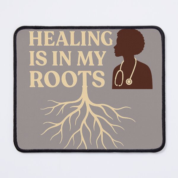 Item preview, Healing Is In My Roots – Afro-Minimalist Nurse/Healer Art designed and sold by The Melanic.