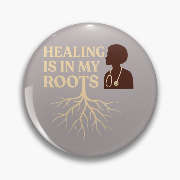 Item preview, Healing Is In My Roots – Afro-Minimalist Nurse/Healer Art designed and sold by The Melanic.