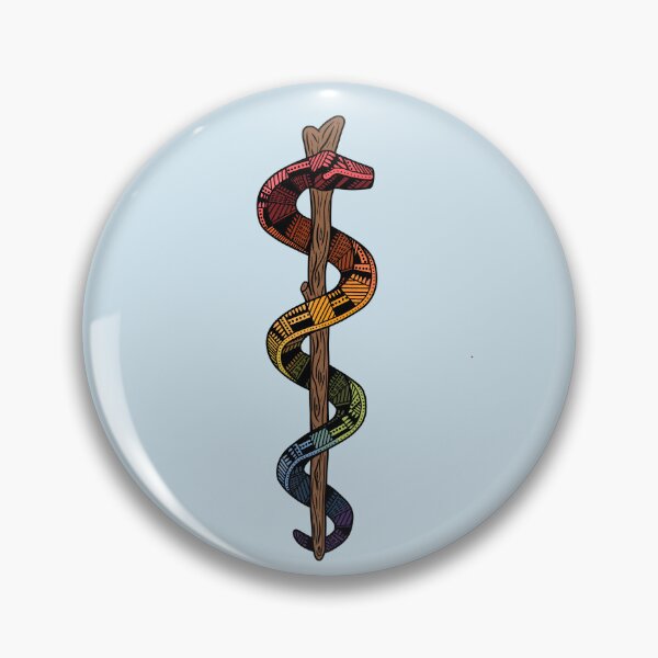 Item preview, Sun Ahead / Colorful - Staff of Asclepius designed and sold by Mostly Medical.