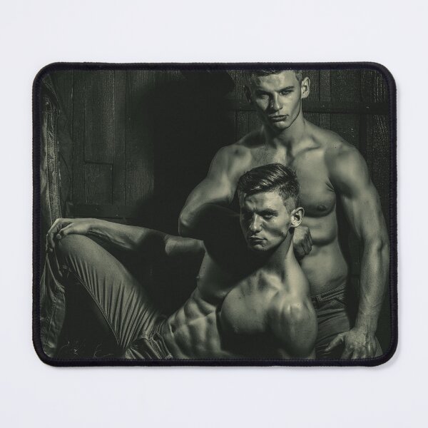 Item preview, Twin Brothers Shirtless Male Form Photography designed and sold by Atlas Kai.
