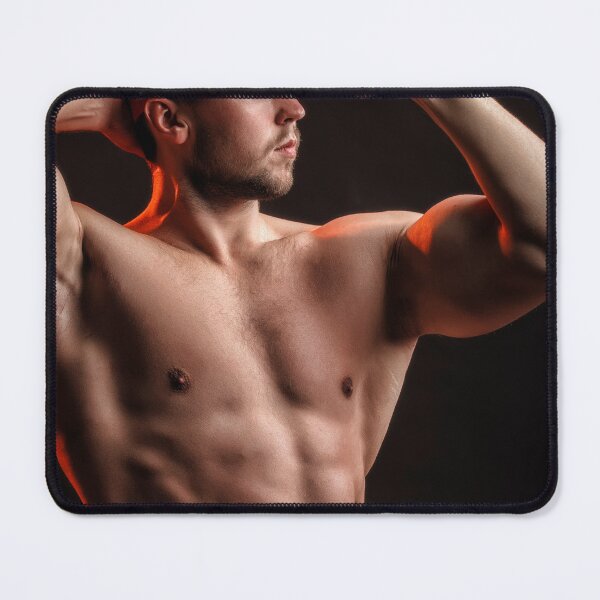 Item preview, Shirtless Sexy Man Wearing Jeans and USA Hat designed and sold by Atlas Kai.