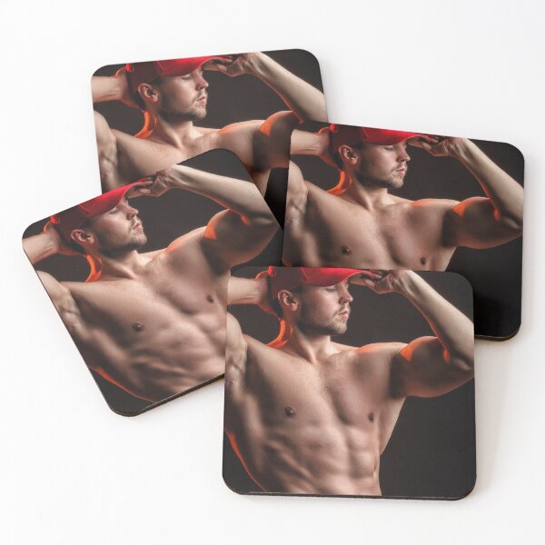 Item preview, Shirtless Sexy Man Wearing Jeans and USA Hat designed and sold by Atlas Kai.
