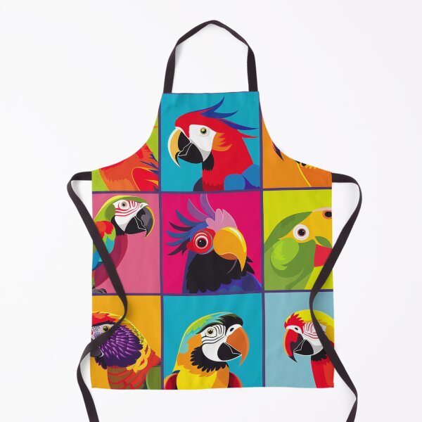 Item preview, Vibrant Parrot Faces Grid - Funny Tropical Bird Sticker designed and sold by Arthoughts.