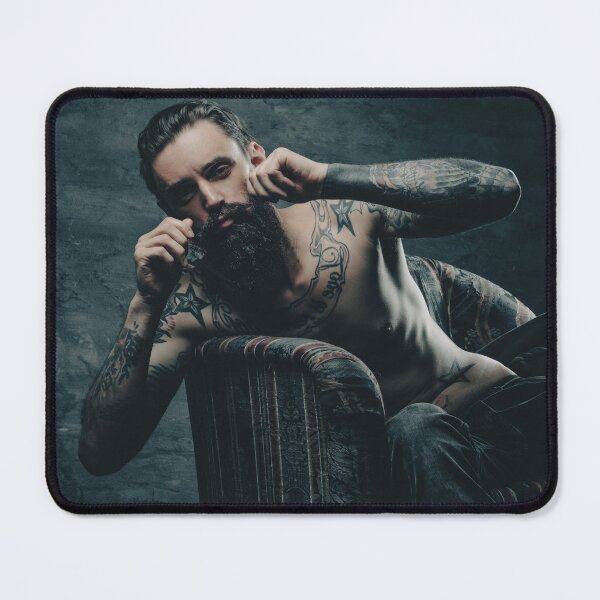 Item preview, Tattooed Man Moody Ink & Muscle Portrait designed and sold by Atlas Kai.