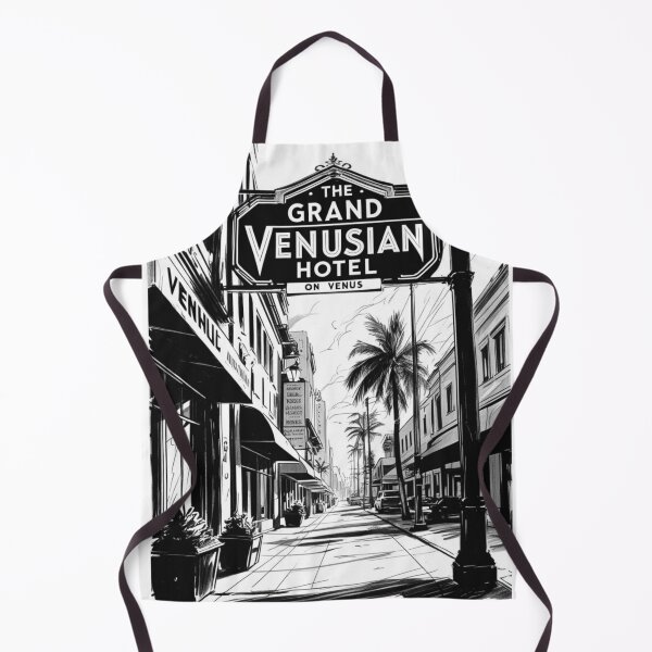 Item preview, Vintage Street Scene with Grand Venetian Hotel Sign and Palm Trees designed and sold by Rue Design Company.
