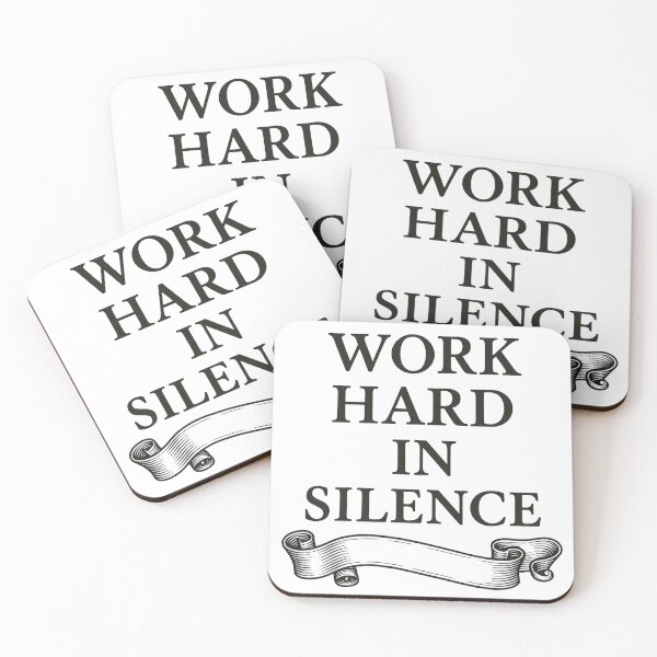 Item preview, Work Hard in Silence Motivational Quote Banner Design designed and sold by Bmd4Fitness.