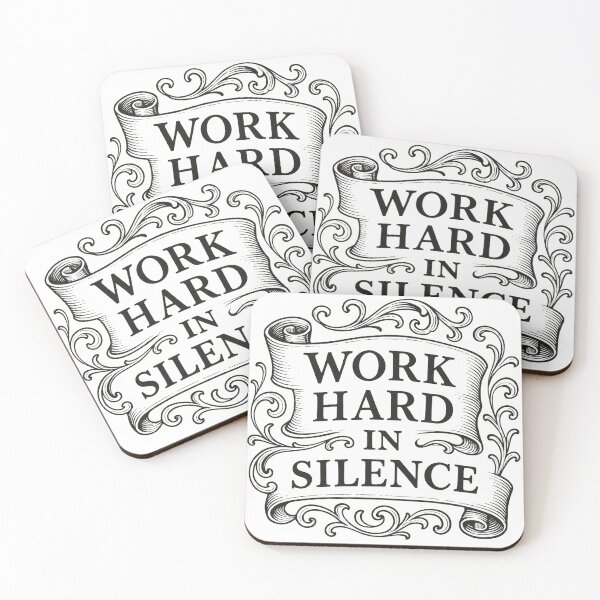 Item preview, Work Hard in Silence Motivational Quote Banner Design designed and sold by Bmd4Fitness.