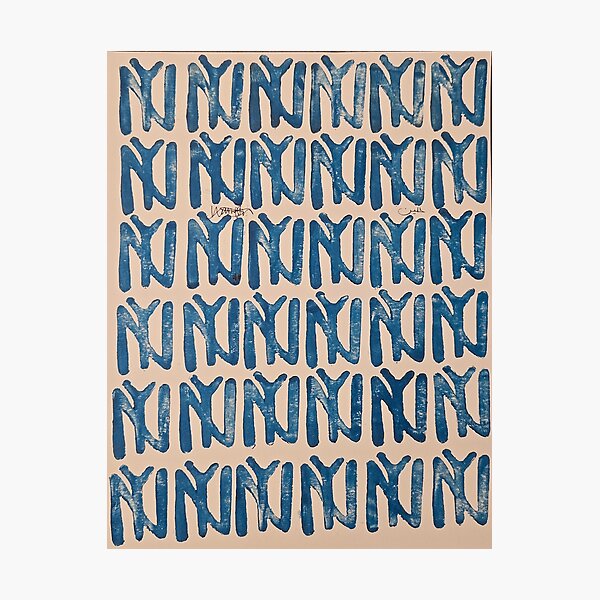 Aperçu de l'œuvre NY INK (bleu) créée et vendue par ArtDoneByHanein.