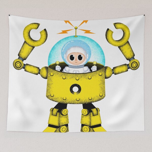 Item preview, Tiny Astronaut, Giant Robot - Galactastic™ designed and sold by Galactastic.