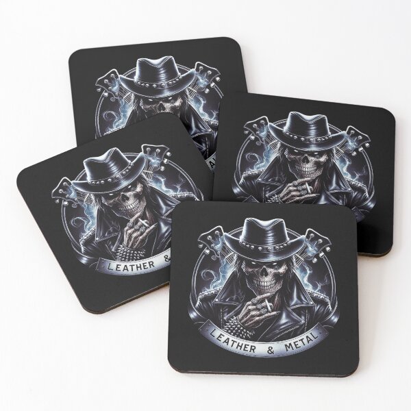 Item preview, Leather Metal Music Skull Art Design designed and sold by DeimosArtIntl.