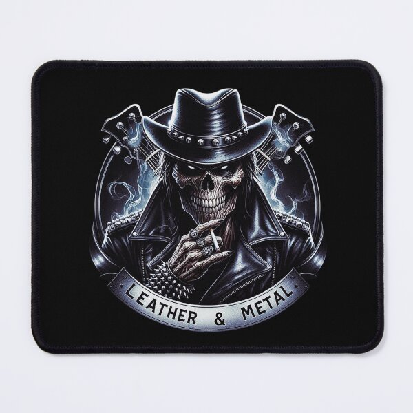 Item preview, Leather Metal Music Skull Art Design designed and sold by DeimosArtIntl.