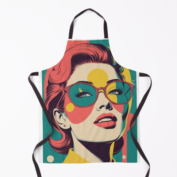 Item preview, Stylized Pop Art Portrait of a Woman Wearing Red Sunglasses designed and sold by Rue Market.