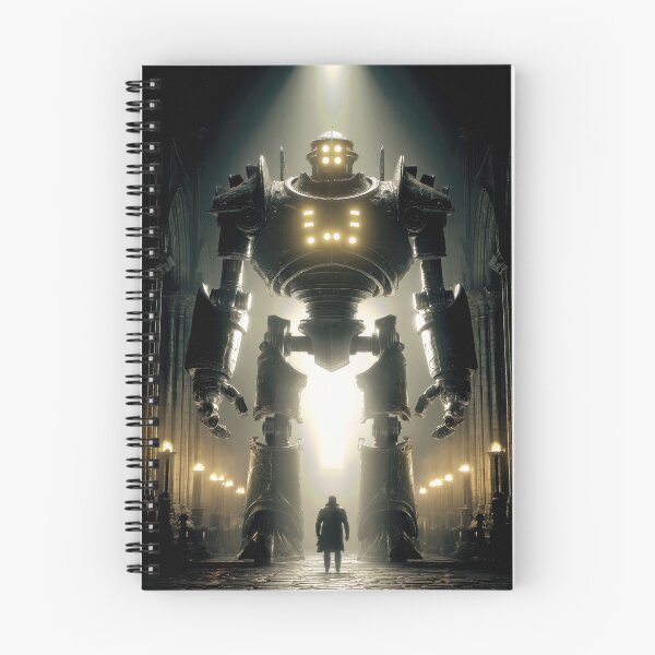 Item preview, Giant Mechanical Figure Towers Over a Lone Figure designed and sold by jecphotography and art.