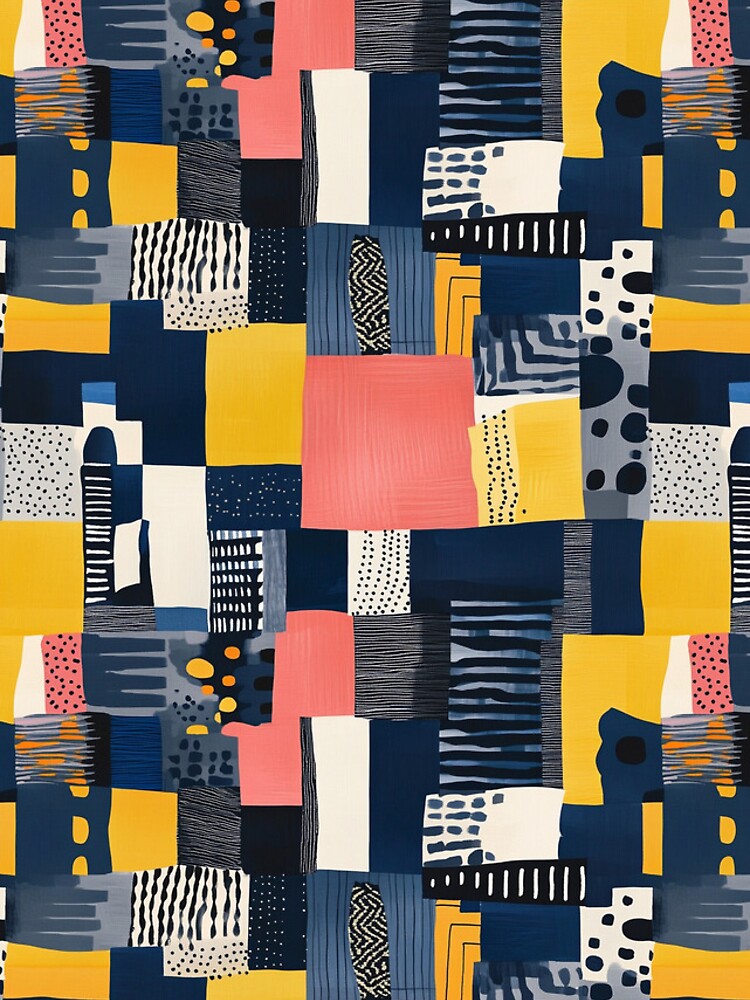 Thumbnail 4 of 4, iPhone Case, Modern patchwork designed and sold by MidArtForge.
