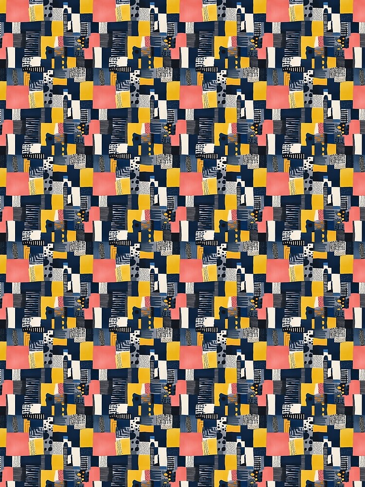 Thumbnail 3 of 3, Scarf, Modern patchwork designed and sold by MidArtForge.