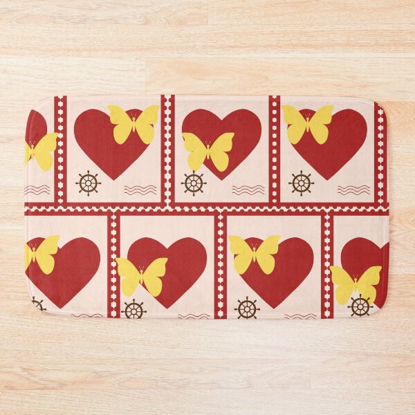 Item preview, Butterfly Heart and Red and Yellow Rudder designed and sold by Ciervo Primavera.