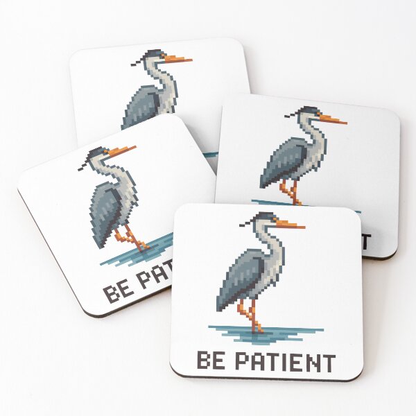 Item preview, Be Patient – Pixel Heron Wading in Water designed and sold by NaturePixel.