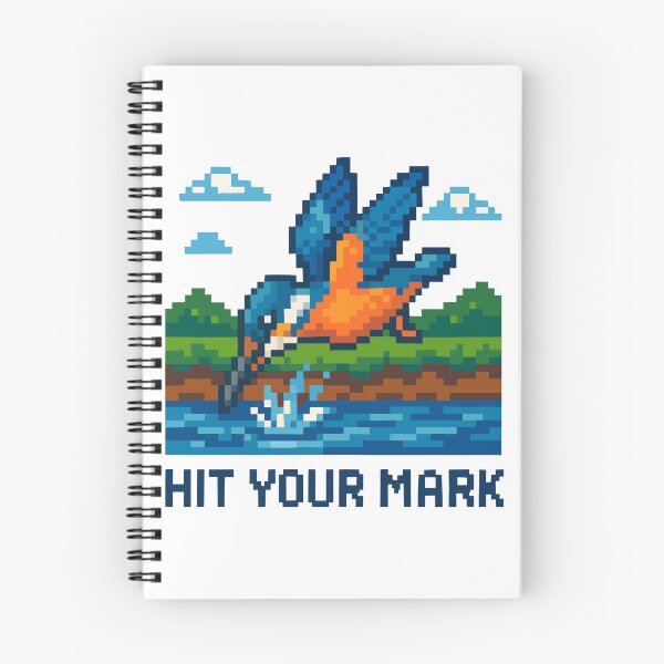 Item preview, Hit Your Mark – Pixel Kingfisher Dive Design designed and sold by NaturePixel.