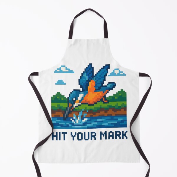 Item preview, Hit Your Mark – Pixel Kingfisher Dive Design designed and sold by NaturePixel.