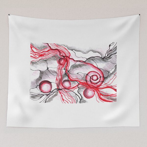 Item preview, Red Spiral Neurographic Printable Wall Art – Hand-Drawn Pencil Abstract Drawing – High-Res Digital Download for Posters, Mugs & Gifts designed and sold by irinaneuro.
