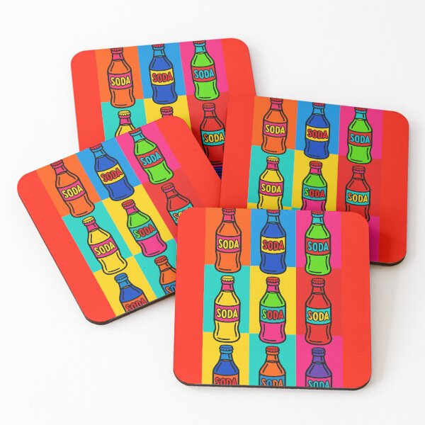 Item preview, Pop Art Style Soda Bottles in Colorful Geometric Illustration designed and sold by Rue Market.