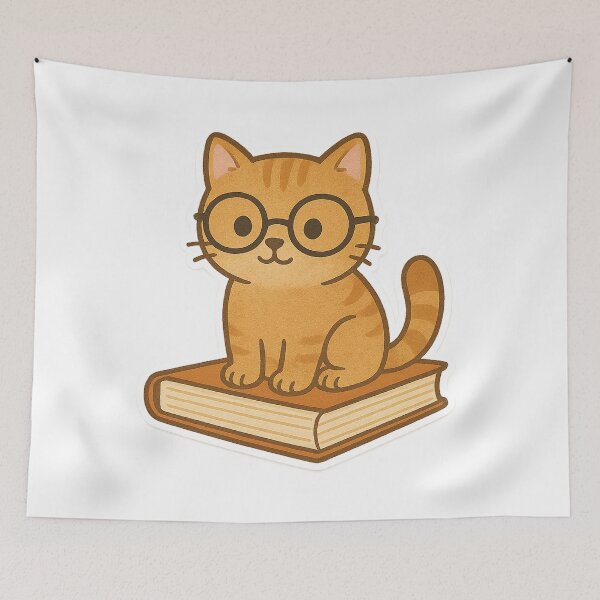 Item preview, Nerdy cat designed and sold by onceifixme.