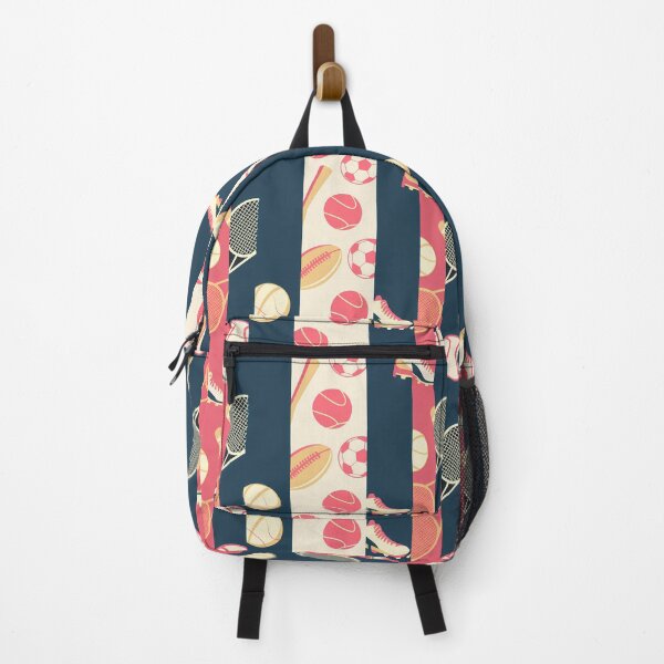Item preview, Geometric Sports Equipment Pattern on Divided Background designed and sold by ART ATTACK ZONE.