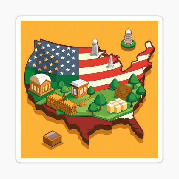 Item preview,  Diverse American Landscape: Culture, History, Industry designed and sold by ART ATTACK ZONE.
