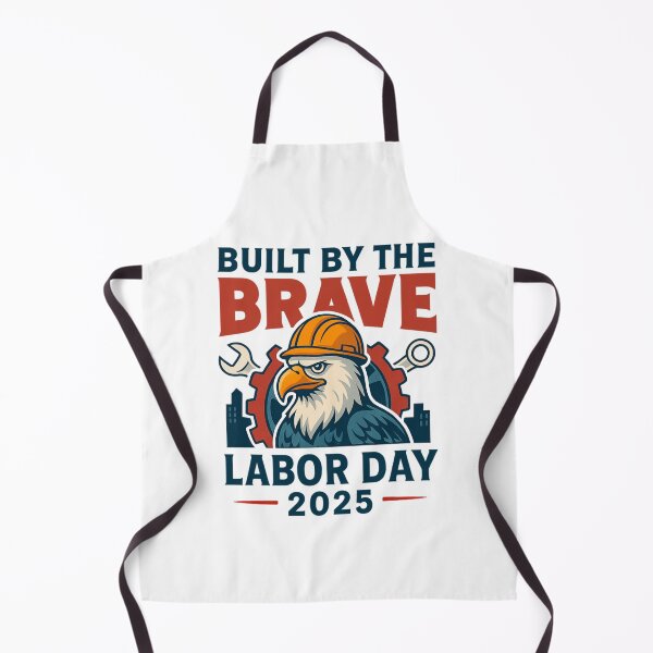 Item preview, Built By The Brave Labor Day 2025 Patriotic Worker Eagle Gear Design designed and sold by tigger shop.