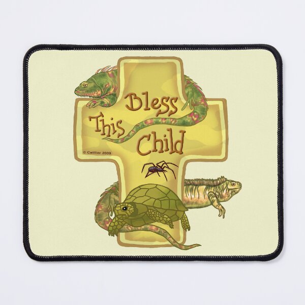 Item preview, Lizard Bless This Child Cross designed and sold by artmuvz.
