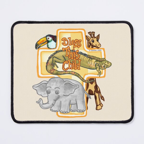 Item preview, Wild Animals Bless This Child Cross designed and sold by artmuvz.