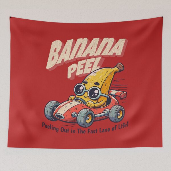 Item preview, Banana Peel Race Car In The Fast Lane designed and sold by scooterbaby.