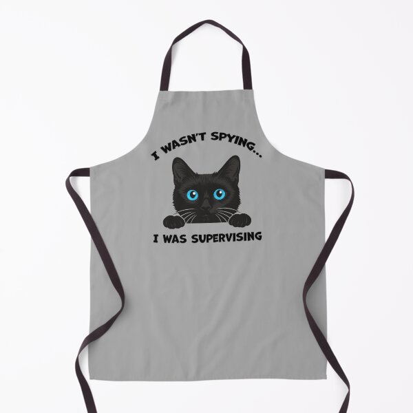 Item preview, Funny Black Cat Peeking – "I Wasn’t Spying… I Was Supervising" designed and sold by karinasalwaszka.