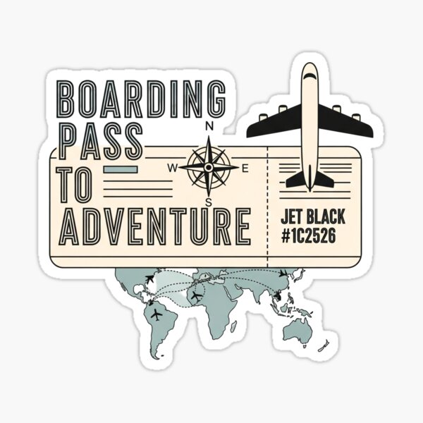 Item preview, Travel T-Shirt - Boarding Pass to Adventure Aviation Tee designed and sold by GalaxyInstore.