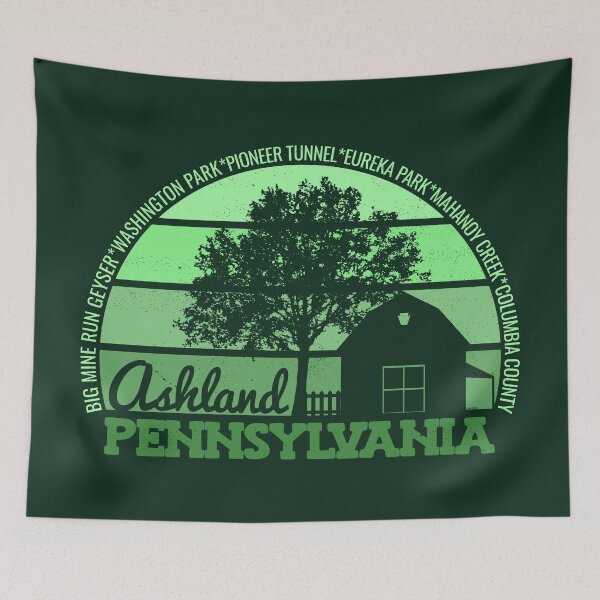Item preview, Ashland Pennsylvania Sunset Retro Vintage Local Pride Logo designed and sold by CRHPOD20.