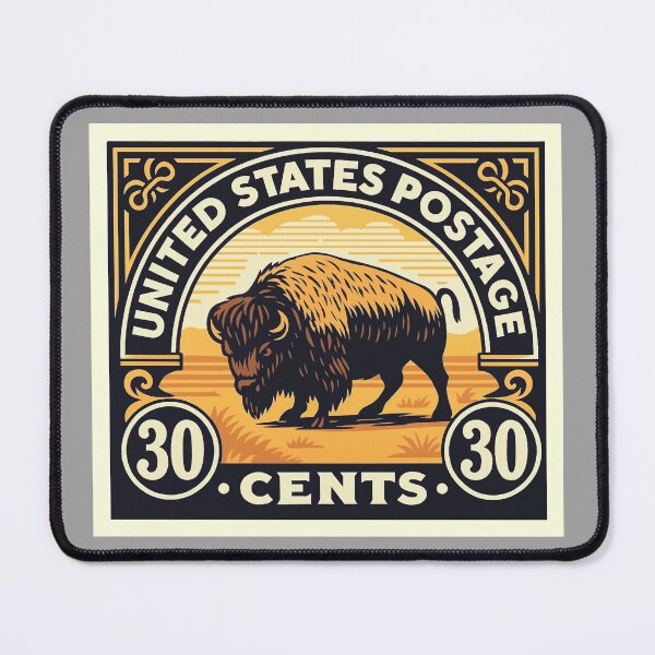 Item preview, American Buffalo Postage Stamp Poster designed and sold by retrographics.