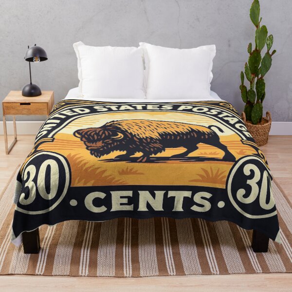 Item preview, American Buffalo Postage Stamp Poster designed and sold by retrographics.
