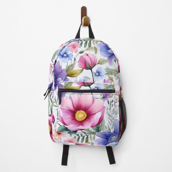 Item preview, Floral Watercolor Pink & Purple Botanical Pattern designed and sold by Jonaree Art Design.